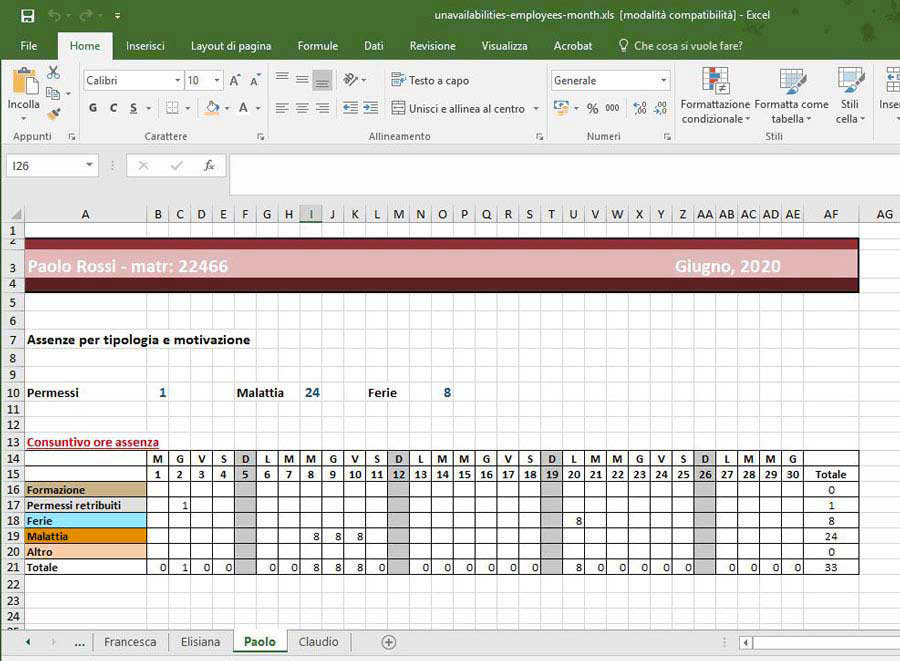 Crea un template di pianifica in Excel con PlanningPME