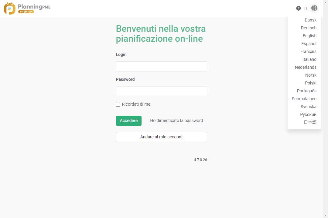 Collegamento a pianificazione on-line