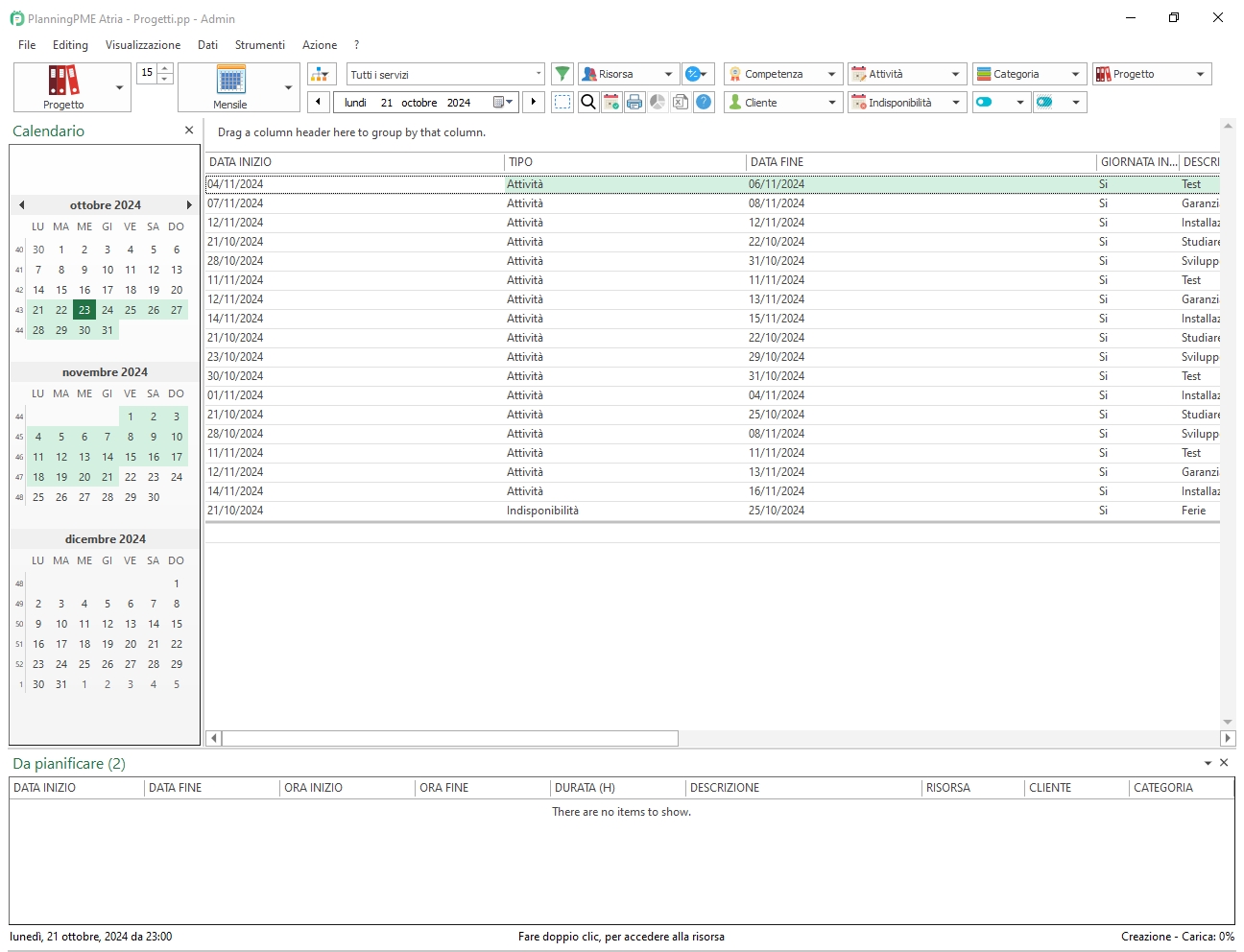 dell'etichetta di testo: PlanningPME