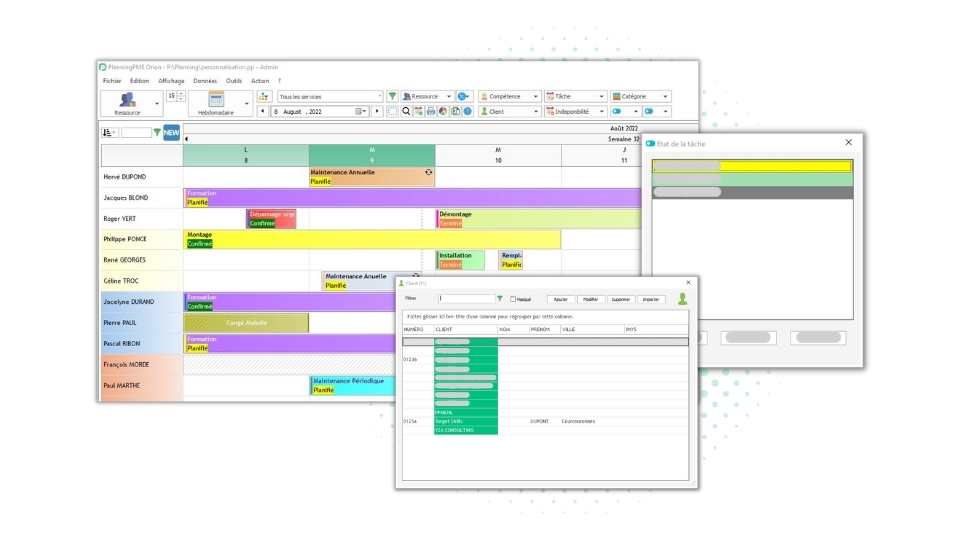 Personalizzazione del planning