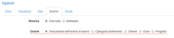 Scelta dei colori dell'evento<