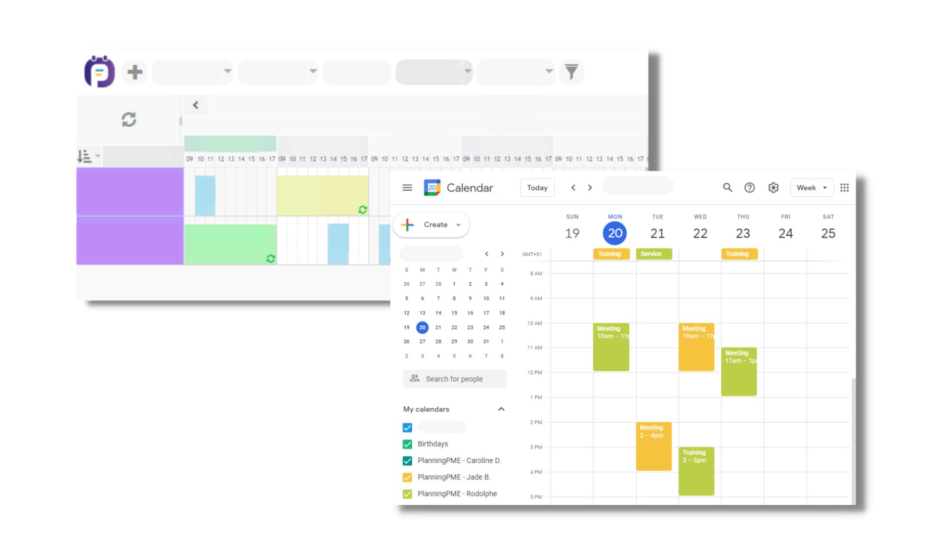 Sincronizzazione del software di pianificazione PlanningPME e Google Calendar