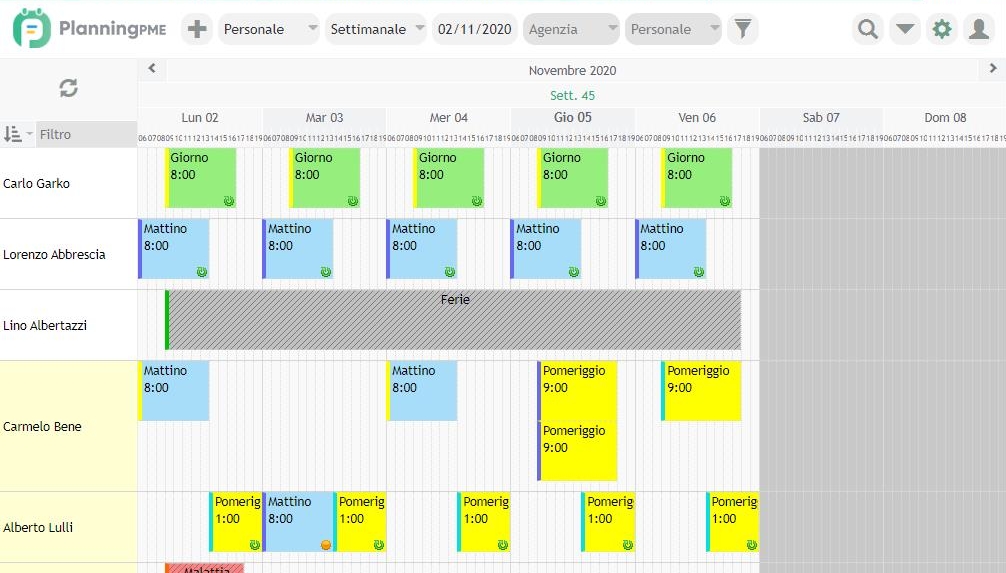 Software Di Gestione Dell occupazione Del Tempo PlanningPME